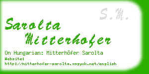 sarolta mitterhofer business card