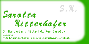 sarolta mitterhofer business card